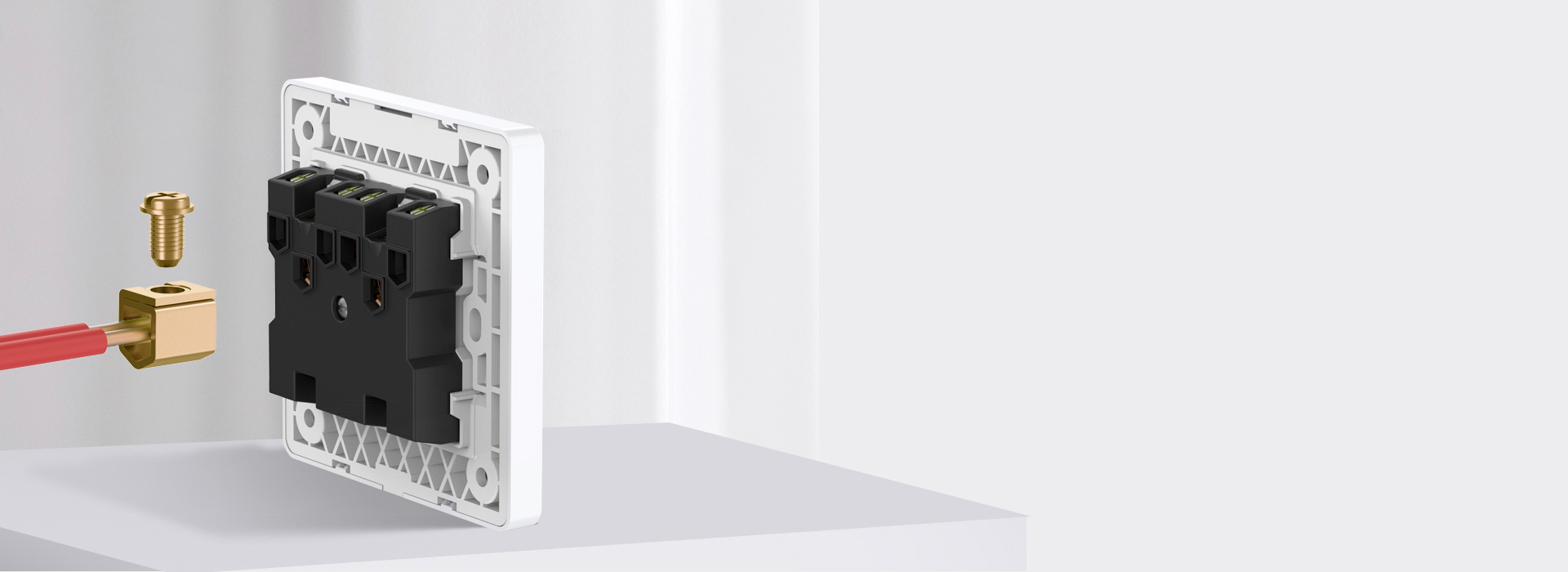 U型大接線柱，接線牢固 4.2mm大孔...