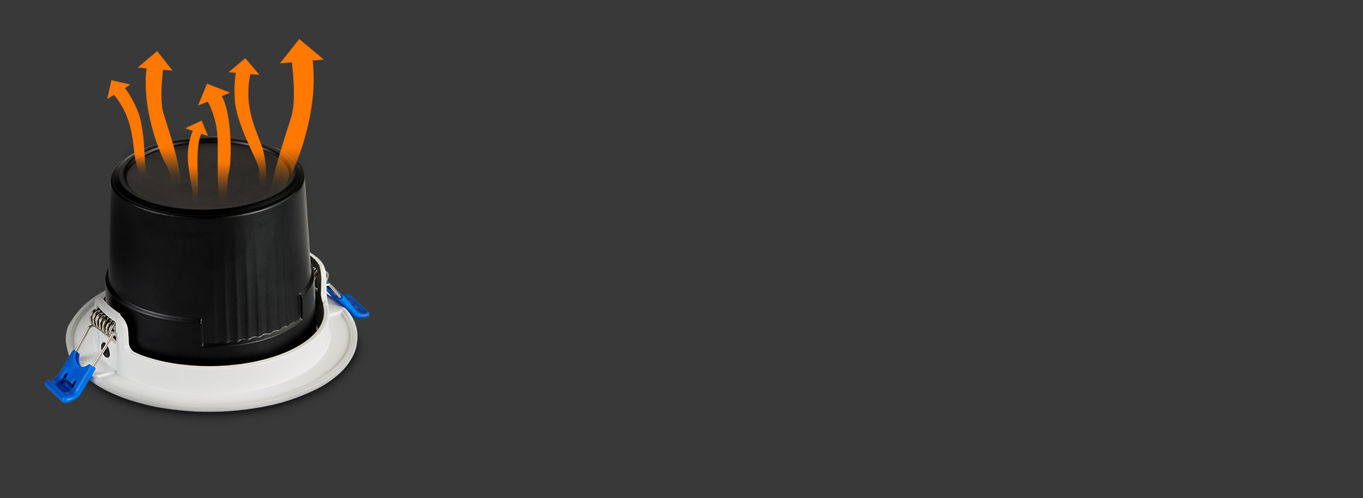 高效散熱保障壽命 燈體一體成型，表面精...