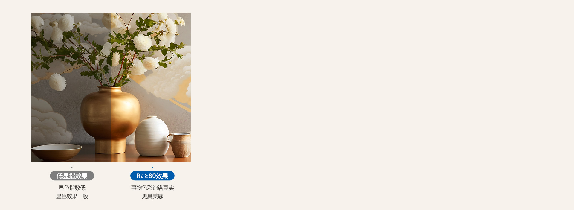 Ra≥80真實(shí)顯色，照出事物本真色彩 ...